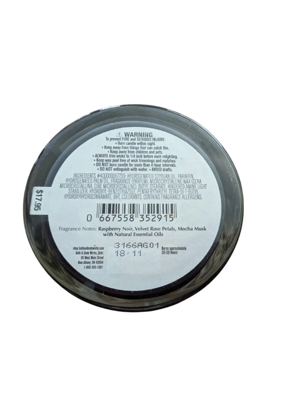 Bath & Body Works Into The Night Scented Candle 8 Oz Single Wick